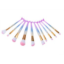 10pcs/set Fish Tail Makeup Brush Foundation Powder Makeup Cosmetic Tools