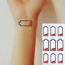 No Electricity Prompt Temporary Tattoos Body Arm Leg Waterproof Tattoo.StickerJR