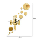 Dot Acrylic Mirror Clock Stickers Waterproof DIY Home Background Wall Decor A