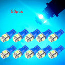 50 PCS T10 Wedge 5SMD 5050 Ice Blue LED Light bulbs W5W 2825 158 192 1 NPK