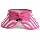 Kids Child Girls Summer Wide Brim Cap Roll Up Foldable Sun Beach Straw Viso