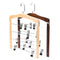 2PCS WOODEN 4 LAYER PANTS HANGER CLOSET SKIRT JEANS SLACK HANGERS STORAGE RACKS
