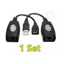 USB to RJ45 CAT5/CAT5e/CAT6 LAN UTP Extension Cable Extender Adapter Up to 150ft