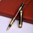 Chinese Classical Fountain Pen Golden Metal Wood Signature Pen for Office B