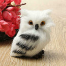Owl White Black Furry Ornament Decor Adornment Simulation Gifts E3G6 C2P4