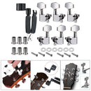6 Pieces Guitar Parts 3 Left 3 Right Machine Heads Knobs Guitar String Tuning