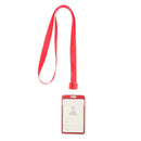 Vertical ID Badge Holder, Card Holder, Heavy Duty Aluminum Alloy Red