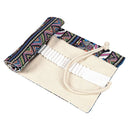 School Canvas Roll Pouch Pen Storage pecncil box 48 Holes National style V9Q6