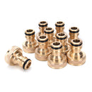2x 3/4" Threaded Brass Tap Adaptor Garden Water Hose Pipe Connector Fitting FT