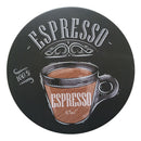 100% Espresso Advertising Board Plate Metal Round Tin Sign Wall Decor Plaque