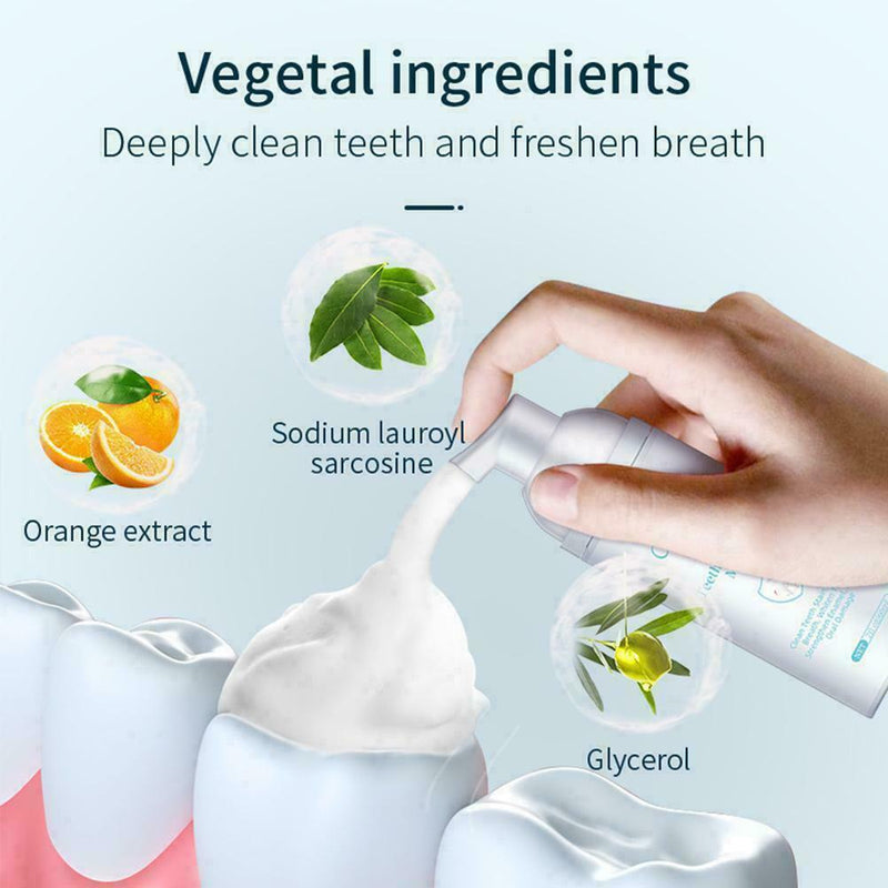 Remove Tooth Stains Whitening Fine Toothpaste Mousse Nice Teeth Cleaning O6C4