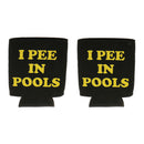 2pcs I Pee in Pools Soda Beer Stubby Tin Can Cooler Chilling Holder Sleeve