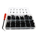 240Pc Car Body Plastic Push Pin Rivet Fasteners Trim Moulding Clips Screwdriver