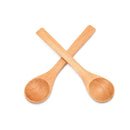 1X Wooden Round Bamboo Spoon Soup Tea Coffee Salt Spoon Kitchen Tool Cutlery Hn