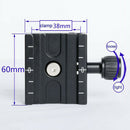 Metal Clamp 60mm Quick Release Plate For Arca-Swiss Tripod Monopod Adapter