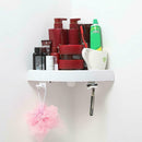 Bathroom Triangular Shower Shelf Corner Bath Storage Organizer White Rack F5I7