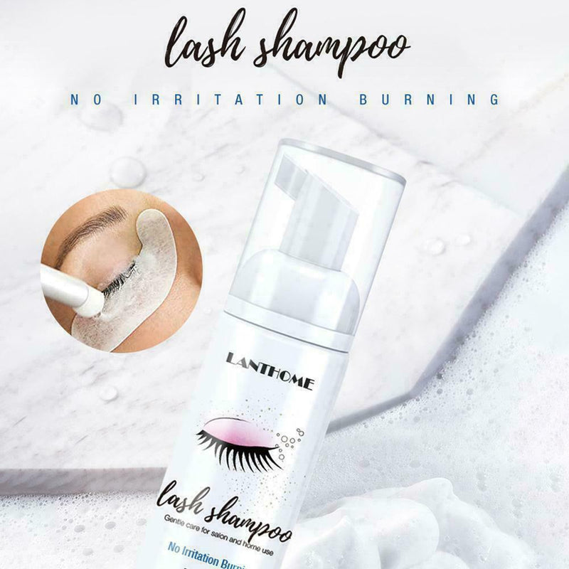 Eyelash Extensions Brush Shampoo Kit Eye Lash Cleaning Makeup Foam 50ml A5Q7