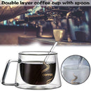 Mug Double Glasses Drink Resistant Coffee Latte Hot Cold Cup Glass Tea Heat Wall