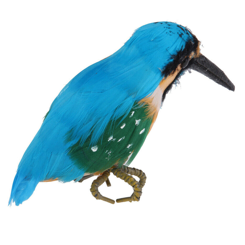 3pcs Realistic Kingfisher Birds Ornament Garden Sculpture Lawn Ornaments