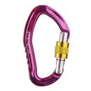 Screw Locking Mountaineering Climbing Carabiner 24KN - Purple