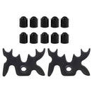 10 Count Pool Cue Tip Cover Protective Cap with 2pcs Moosehead Bridge Combo