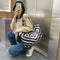 Women Shoulder Bag Large Capacity Animal Print PU Shopping Handbags (Zebra)