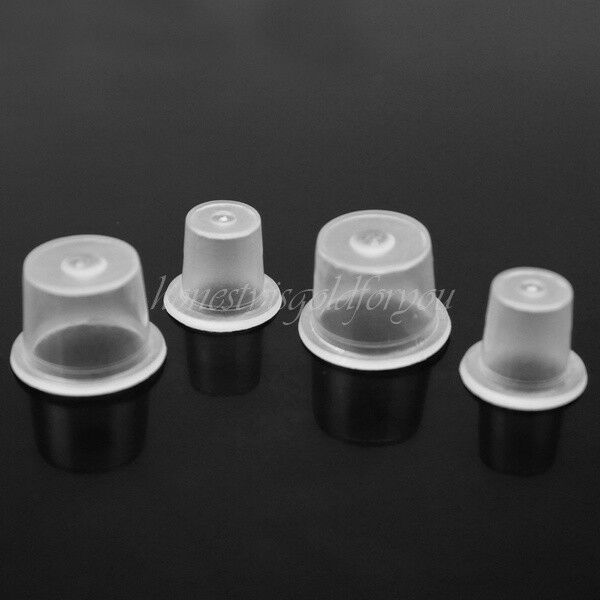 New 200 Pcs Plastic Tattoo Ink Pigment Cups Holder Medium & Small 100 Each