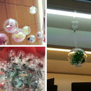 1Pc Clear Plastic Ball Christmas Baubles Sphere Fillable Xmas Tree Hanging Decor