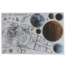 Space Astronaut Wall Stickers Bedroom Living Room Background Home Decorativ@
