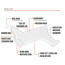 5 in 1 Mustache Beard Shaping Tool Template Comb Guide Kit EASY TO USE
