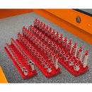 Socket Organizer Rail for Tabletop Drawer Office Time Saving Red Plastic New