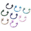 8Pcs Stainless Steel eyebrow Ring Earring Piercing Body Piercing Jewelry Gi3C