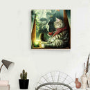 5D DIY Full Drill Diamond Painting Smoking Cat Embroidery Craft Kits Needlework