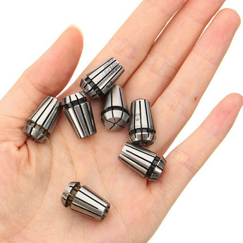 8 Pcs Spring Collet Set Holder Engraving 5mm Extension Rod Motor Shaft ER11A