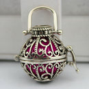 Diffuser Locket Pendant Aromatherapy Retro Essential Oil Perfume Mexico~Necklace
