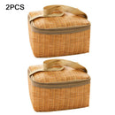 Bags Picnic Insulated Thermal Waterproof Lunch Bag Woven Imitation Rattan