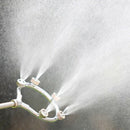 2X(Stainless Steel Fan Ring with 5 Nozzle Seats Sprayer Mist Fan Ring Water