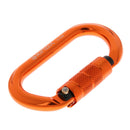 2 Pcs 25KN Screw Lock Carabiners Rock Tree Climbing Hammock Hooking, Orange Blue