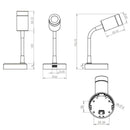 Marine Boat Reading Lamp Caravan Camper Interior Lighting with USB Port Metal