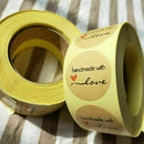 500 Hand made with Love Thank you Stickers Seals Scrapbook DIY Craft 1" Lab A8M1