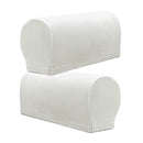 Set of 2 Premium Stretch Armrest Covers Slipcovers Fits for Sofa Arms White