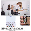 15pcs/set Celluloid Stainless Steel Finger Thumb Guitar Picks for Bass