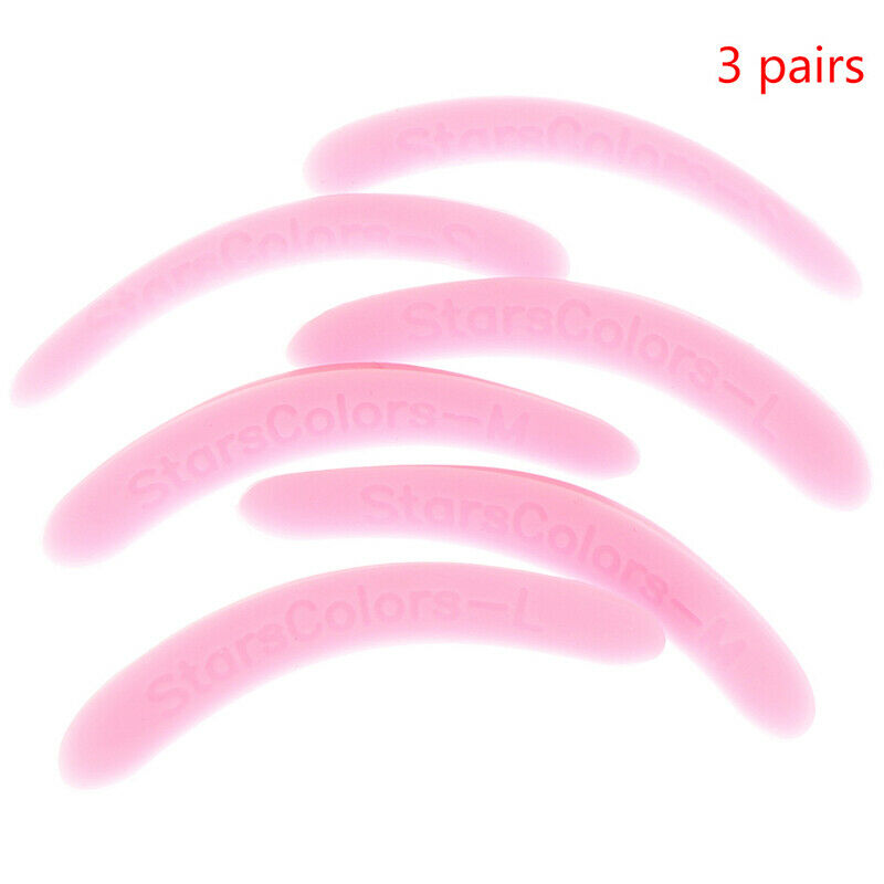3 Pairs/Bag Perm Eyelash Patch Resuable Silicone Perming Rods Curler Pads Ri Kw