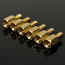 30Pcs 5mm Brass Standoff 6-32-M3 PC Case Motherboard Riser + Screws + Washers