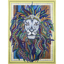 5D DIY Special-shaped Diamond Painting Cross Stitch Craft Kit (R8026 Lion)