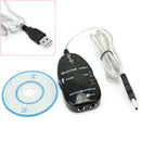 Electric Guitar to USB Interface Link Cable For PC Computer Recording Studio