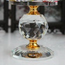 Glass Block Lotus Flower Metal Candle Holders Feng Shui Home Decor Big Teal R4D6