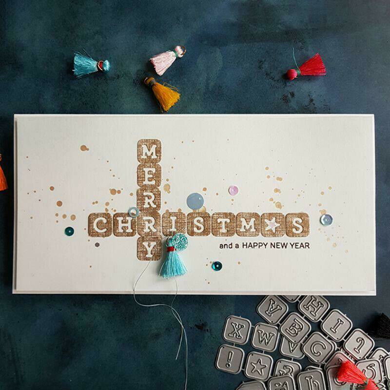 1 Set Alphabet Letters Metal Cutting Dies Stencil DIY Scrapbooking Paper Card #