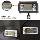 For Car Motorcycle 2 Row 3030 10800LM 6500K Waterproof LED Work Lamp White Light