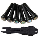 Acoustic Guitar String Nail Peg 6pcs Ebony Guitar Bridge Pin with Puller Remover